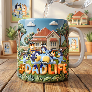 Chill Dad & Little Kids White Mug - Personalized Gift For Dads 03PADH120526-Homacus