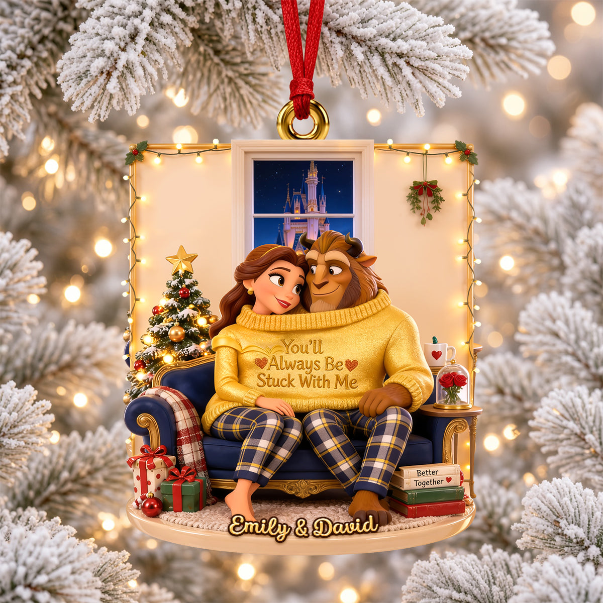Cozy In Love Christmas Ornament - Personalized Gifts For Couple 08qhdh150926-Homacus