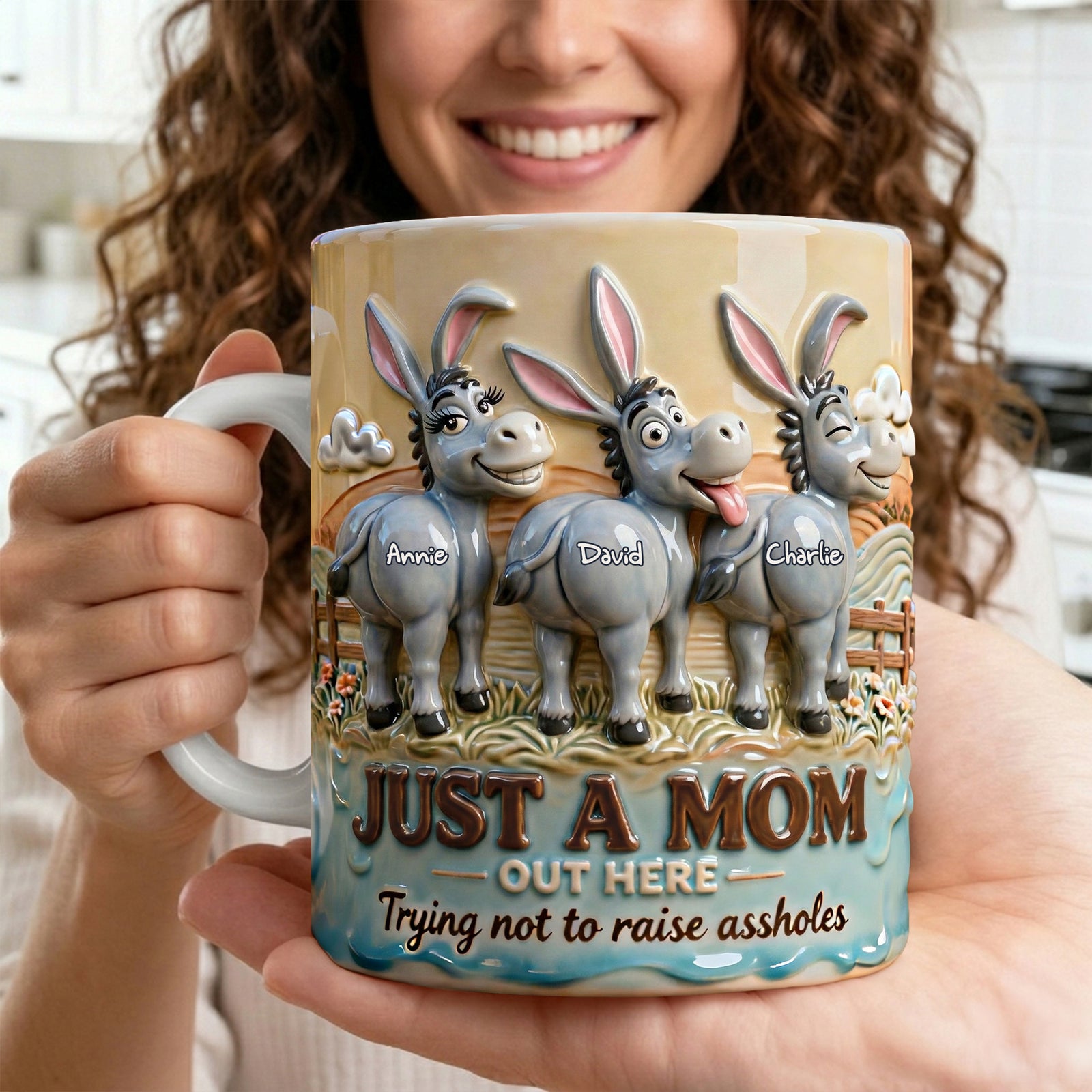 Fun Donkey Mom Coffee Mug - Personalized Gifts For Moms 02qhlu020326-Homacus