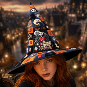 Dramatic Halloween Night Quilted Witch Hat, Personalized Gifts 02qhta150826