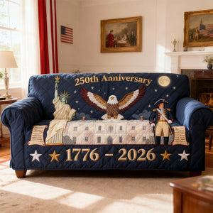 250th America Anniversary Quilted Sofa Cover - Personalized Gifts 03tomg270126-Homacus