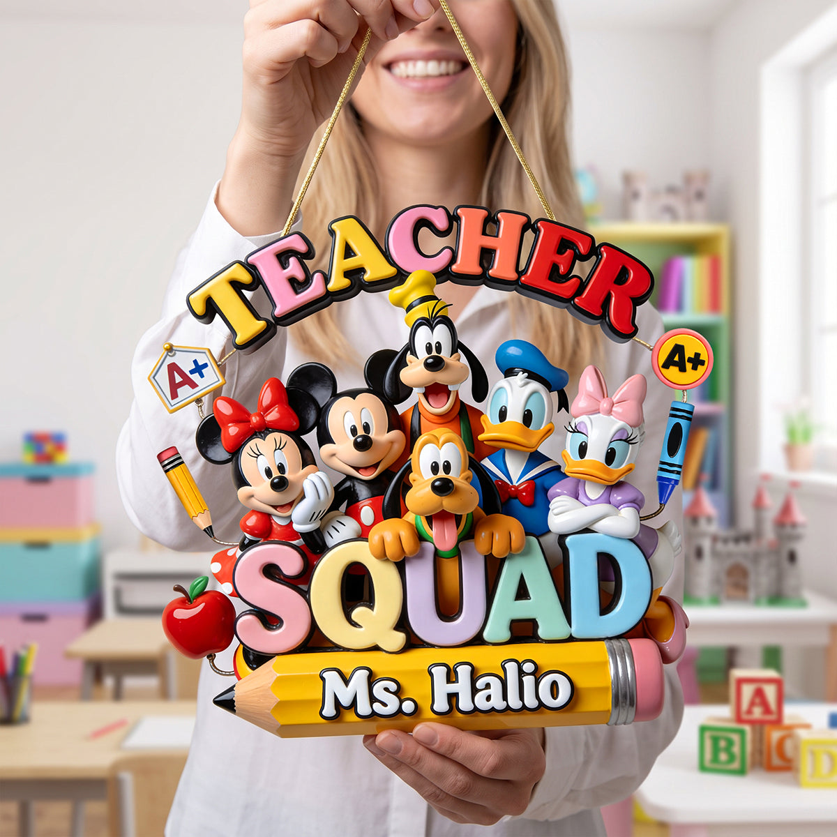 Teacher Squad Acrylic Sign - Personalized Back To School Gifts 01pata270726-Homacus