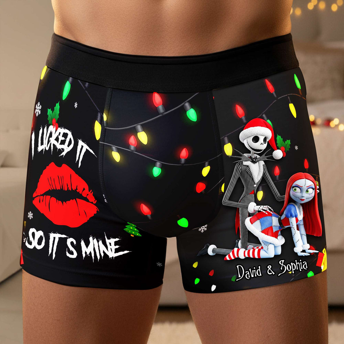 Freaky Skeleton Couple Christmas Boxers - Personalized Gifts For Him 04NALU160925-Homacus