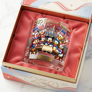 250th Anniversary Round Glass - Personalized Gifts For Patriotics Glass 03TYTA080626-Homacus