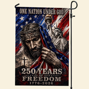 One Nation Under God - Celebrated America 250th Anniversary Garden Flag - Gifts For Patriots 06paqn280526-Homacus
