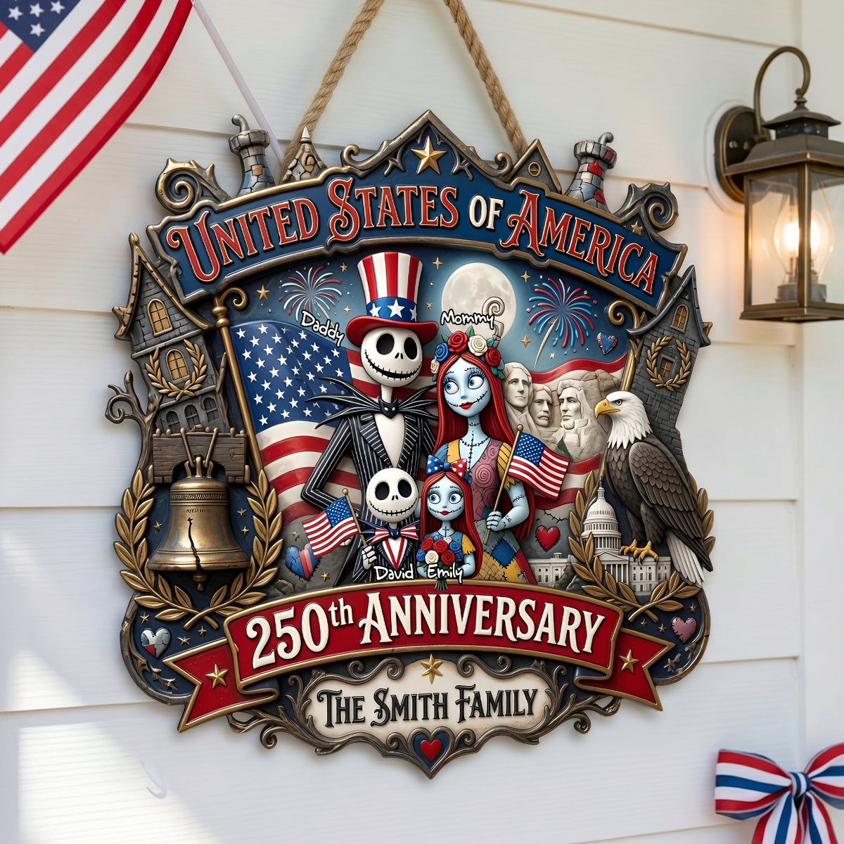 Patriotic Family Acrylic Sign - Personalized 250th Anniversary Gift For Family 04TYDH020626-Homacus