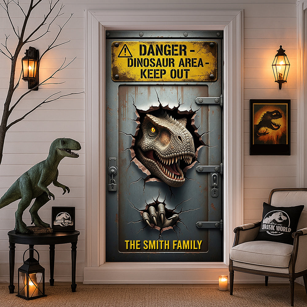 Fantasy World Door Cover - Personalized Gifts For Dino Lovers 04hyqn200825-Homacus