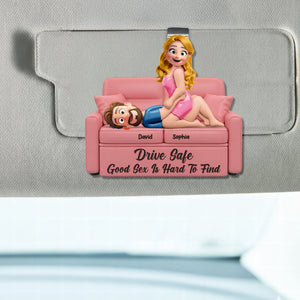 Naughty Couple Acrylic Car Visor Clip - Personalized Gifts For Couple 04naqn150126-Homacus