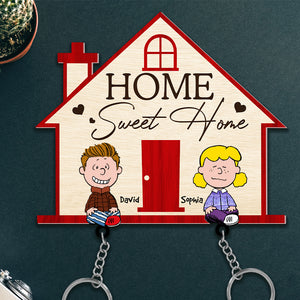 Personalized Gifts For Couple Key Holder Sweet Home 03OHDT161224HH-Homacus