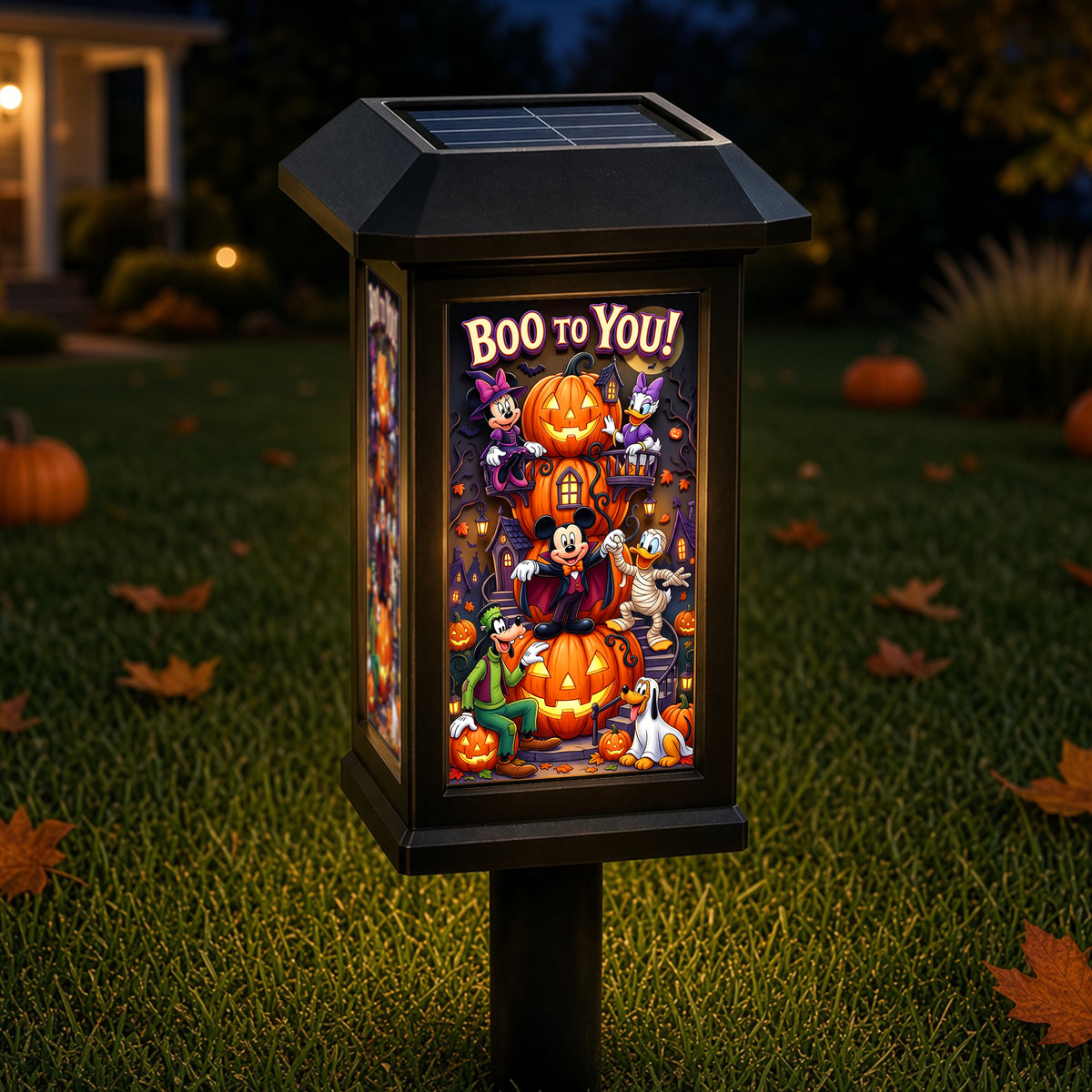 Boo To You Garden Lamp - Personalized Gifts For Halloween Solar Power Garden Lamp 04TYQN190826