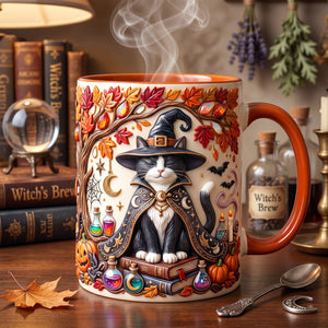 Witch Cat Coffee Mug - Personalized Gifts For Cat Lovers 02patn120826-Homacus