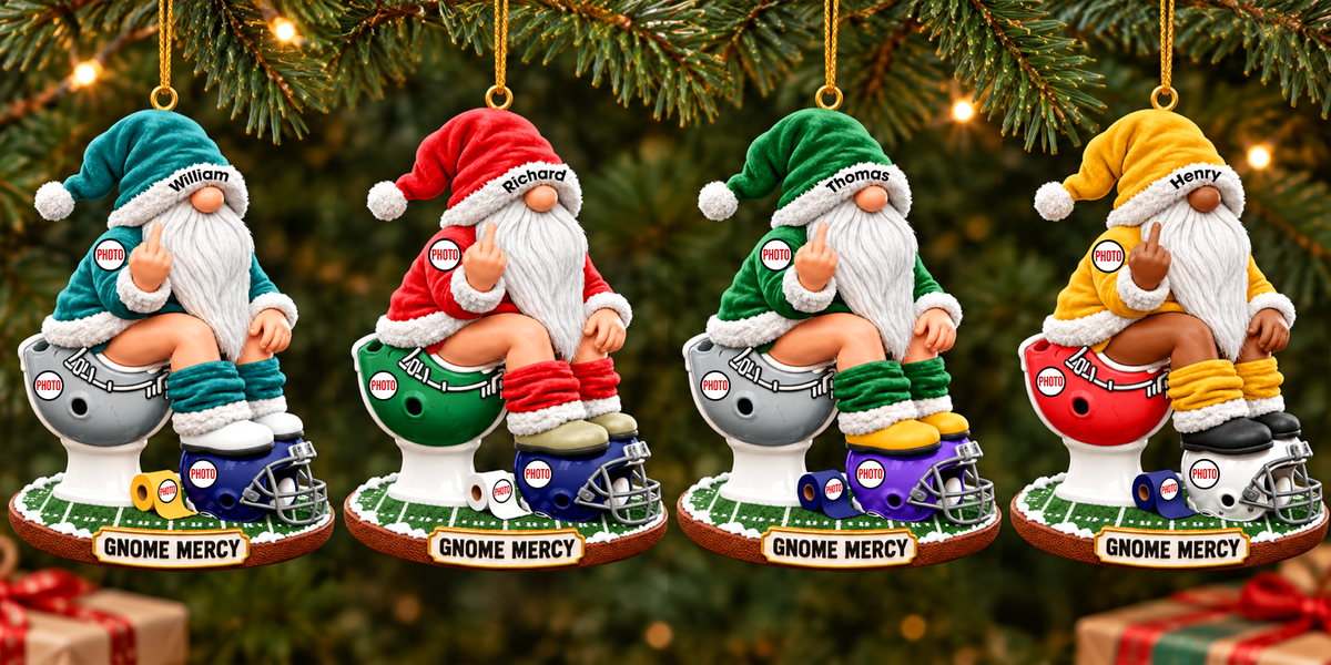 Badass Gnome Acrylic Ornament, Personalized Gifts For Sport Lovers 04qhqn201026-Homacus