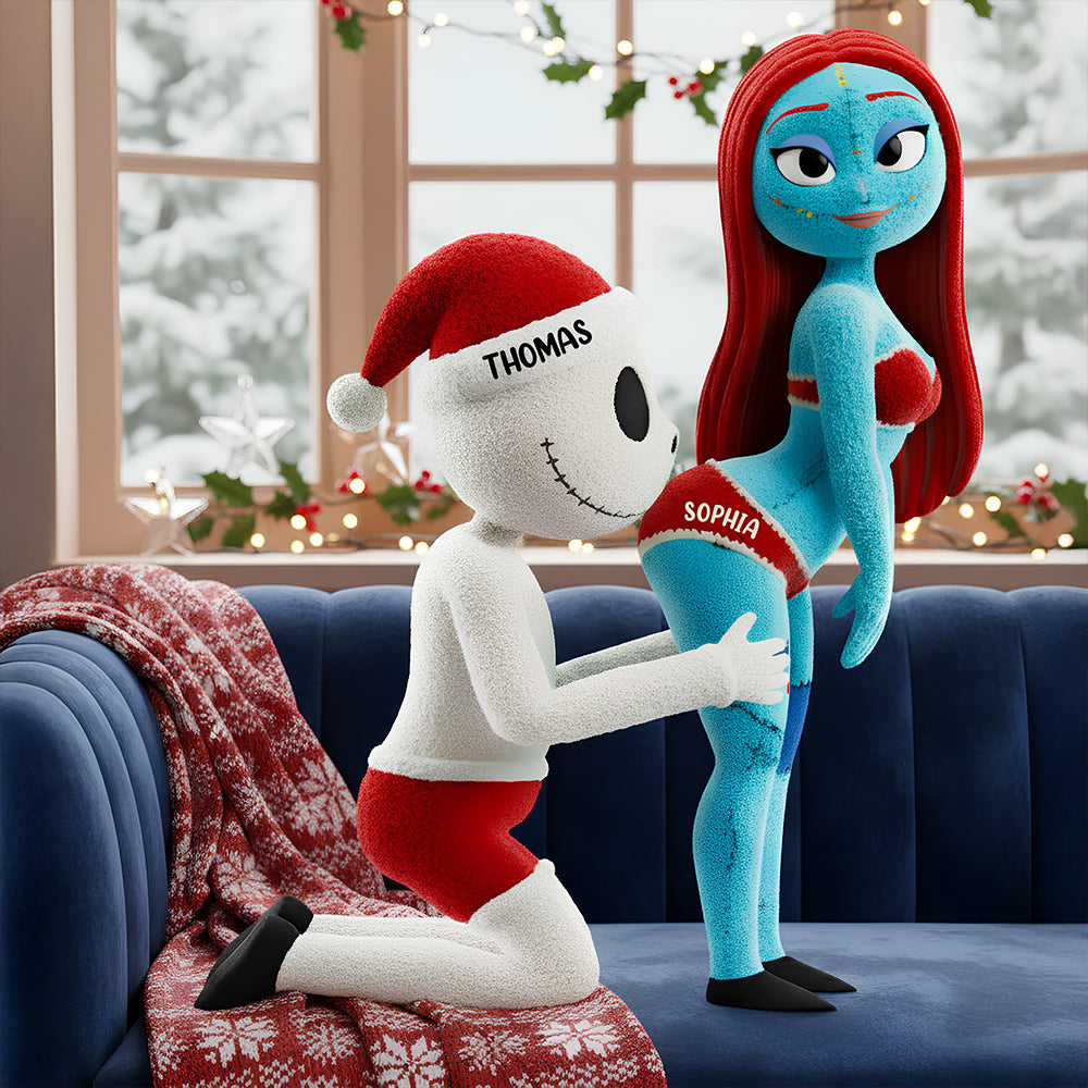 Naughty Skeleton Couple Custom Shaped Pillow - Personalized Gifts For Couples 02OHDT081125-Homacus