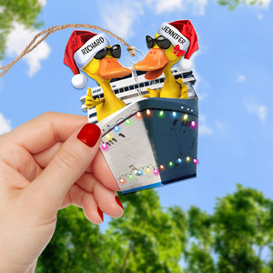 Personalized Gifts For Duck Lovers Christmas Ornament 02qhqn130924 Cruising Duck-Homacus