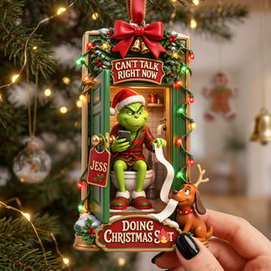 Funny Green Potty Ornament - Personalized Christmas Gifts 01hata240826-Homacus