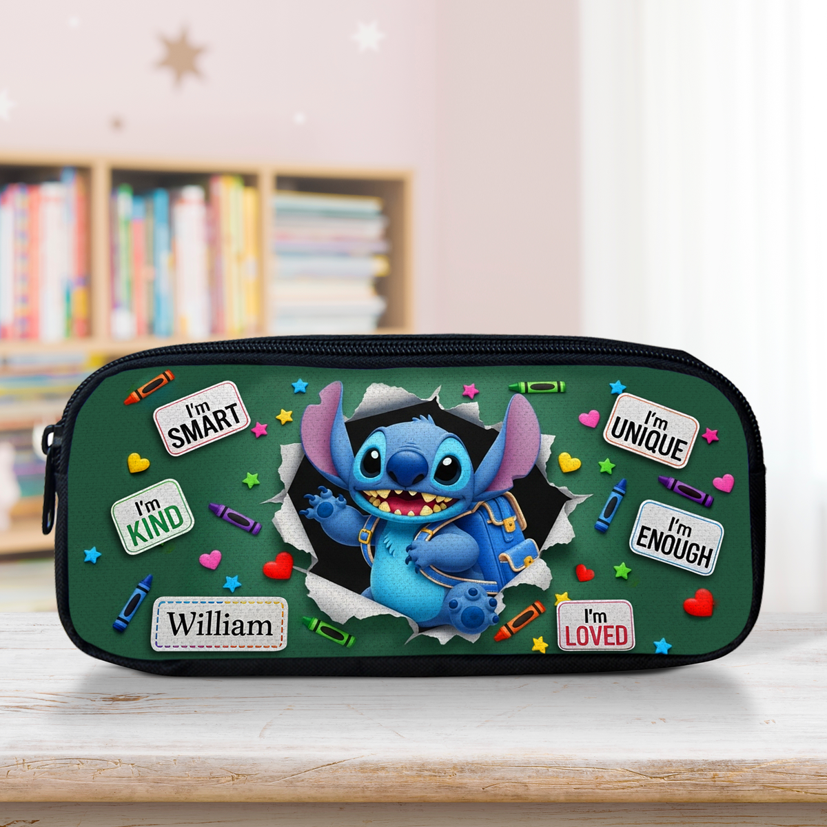 Cute Alien Ready For Class Pencil Case - Personalized Gifts For Kids 04TGLU300725-Homacus