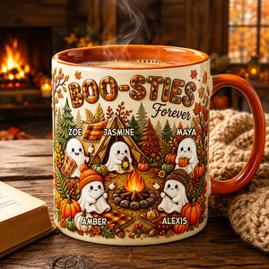 Boo-Sties Forever Fall Camping Coffee Mug - Personalized Gift For Besties 01TODT190826-Homacus