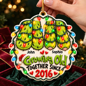 Old Furry Naughty Couple Ornament - Personalized Christmas Gifts For Couples 05nadt191026-Homacus