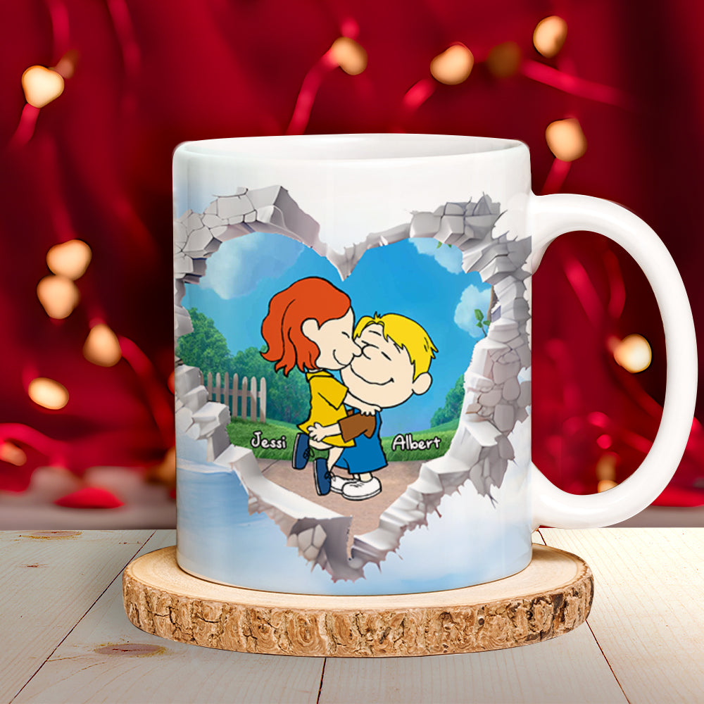 Personalized Gift For Couple Valentine Mug Cartoon Couple 01OHLU191224HG-Homacus