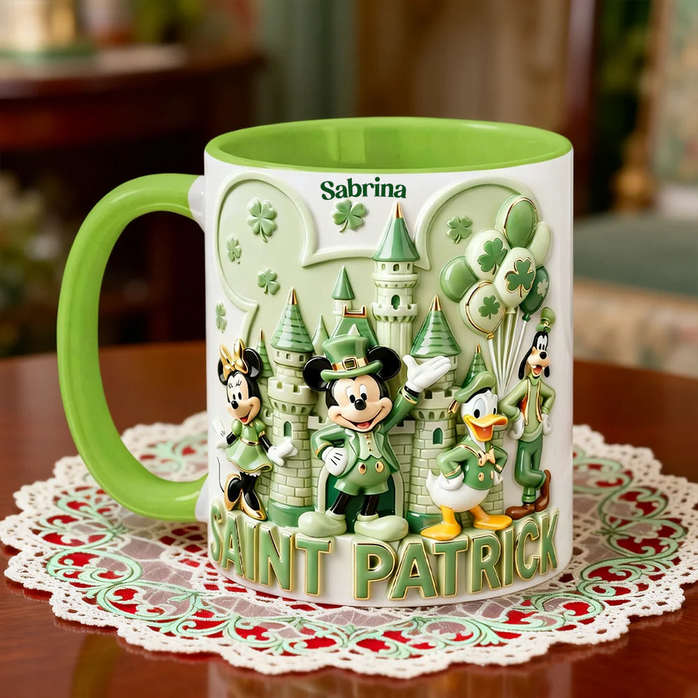 St. Patrick Accent Mug - Personalized Patrick's Day Gifts 03pata070226-Homacus