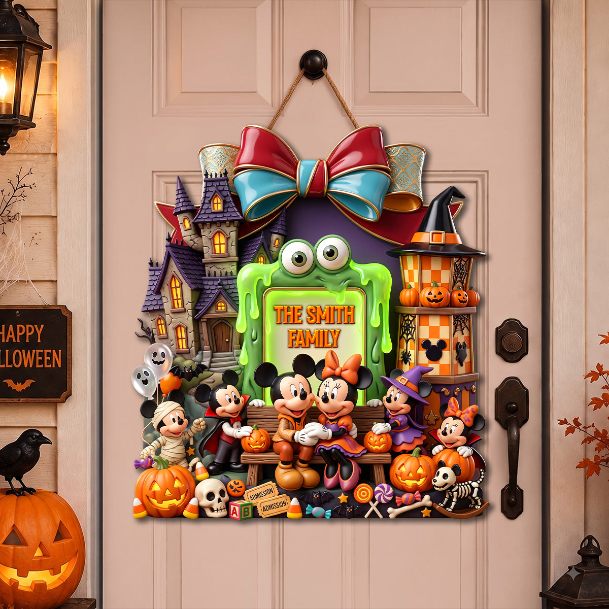 Mystical Spooky Family Acrylic Sign - Personalized Halloween Gifts For Family 011padh130826
