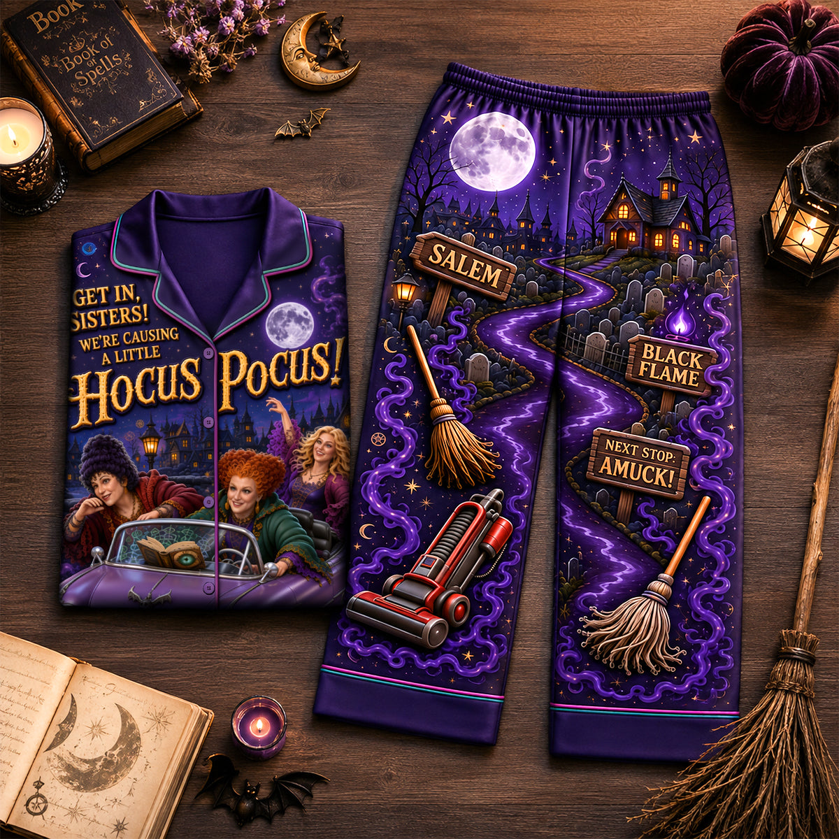 Witchy Night In Pajama Set - Personalized Gift 07HADH070826-Homacus