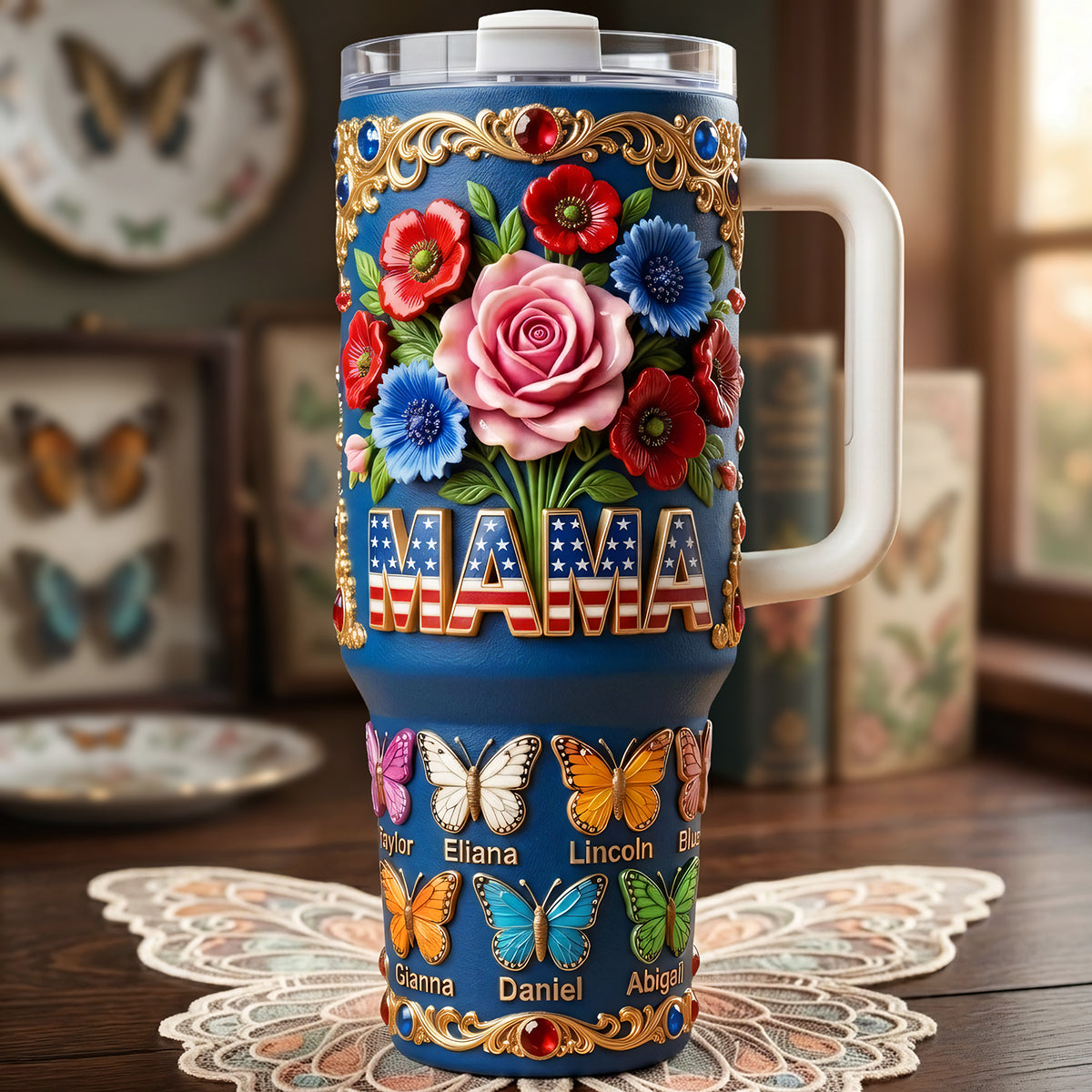 USA Grandma Mama Tumbler - Personalized Gifts For Grandma and Mama 04tyta020426-Homacus
