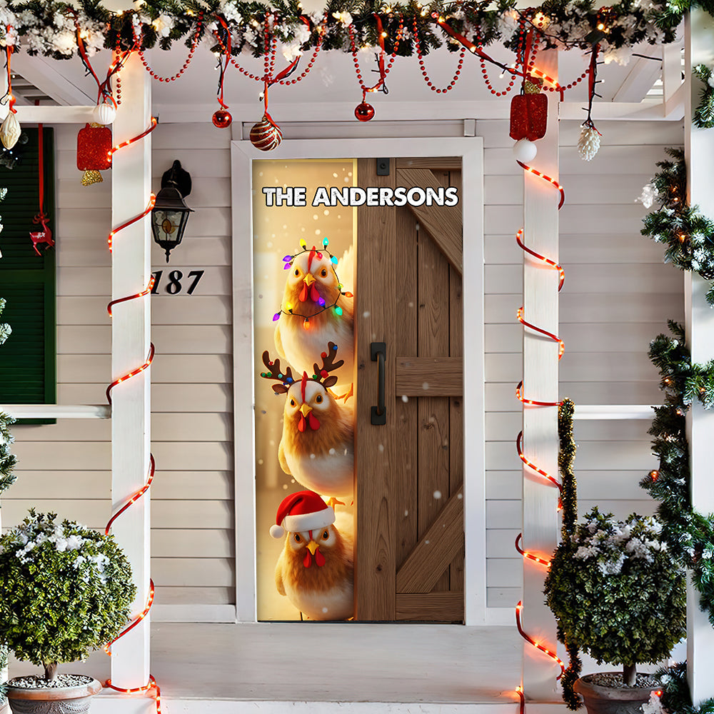 Farm Animals Door Cover - Personalized Gifts For Family 01pgta220825-Homacus
