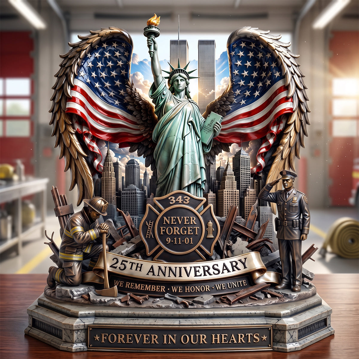 Commemorative Fallen Heroes Plaque, For Patriot Day 03qhtn270726-Homacus