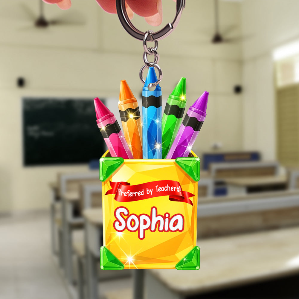 Crayon Box Personalized Gifts For Kids Keychain 04pgtn300625-Homacus