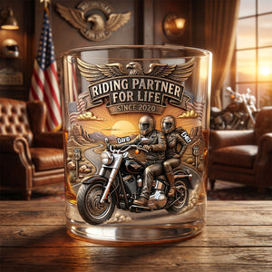 Riding Partner For Life Drinking Glass - Personalized Gifts For Couples 01tydh180626-Homacus