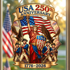 USA 250th Anniversary Suncatcher Ornament – Gifts For Patriots 01paqn060326-Homacus