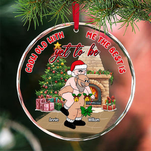 Old Couple Ornament - Naughty & Naked Couple - Personalized Gifts For Couple-Homacus