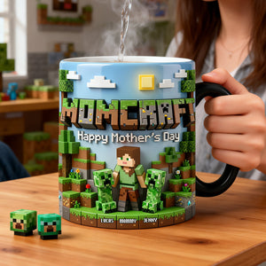 Pixel Mom & Mini Crew Magic Mug - Personalized Gifts For Mothers 01natn110426-Homacus
