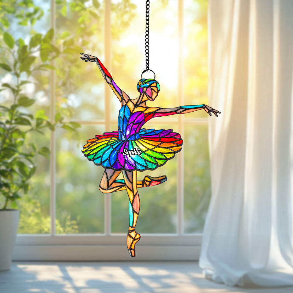 Ballet Girl Suncatcher - Personalized Gifts For Ballet Lovers 01natn080725-Homacus