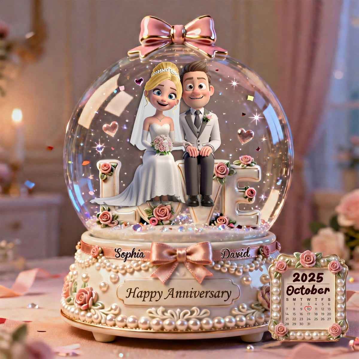 Romantic Wedding Couple Acrylic Plaque - Personalized Gifts For Couples 06TGLU220126-Homacus