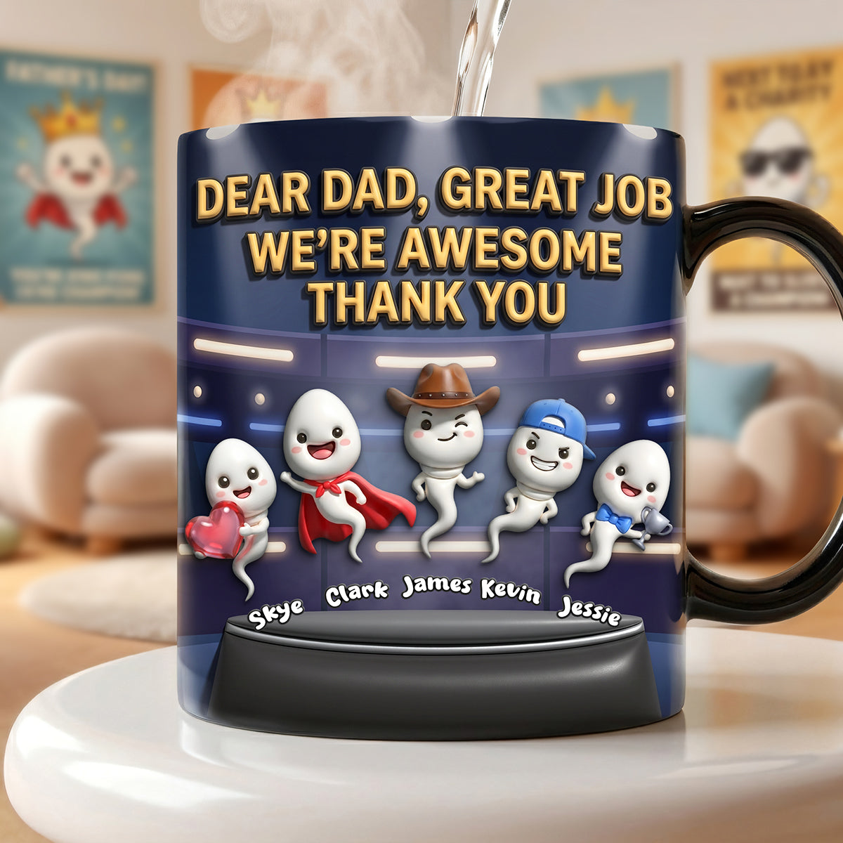 Thank You Dad Funny Sperm Magic Mug - Personalized Gifts For Dads 01nata070526-Homacus