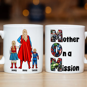 Personalized Gifts For Mom Coffee Mug 05totn070325pa Mother On A Mission-Homacus