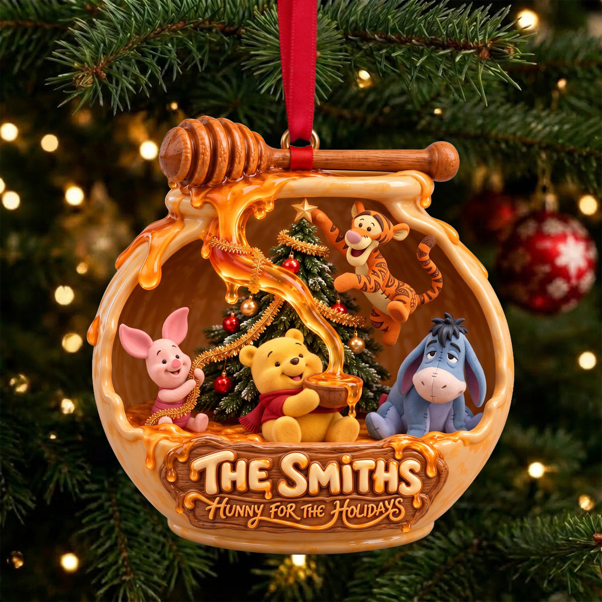 Honey Holiday Acrylic Ornament - Personalized Gifts For Family 01halu290926