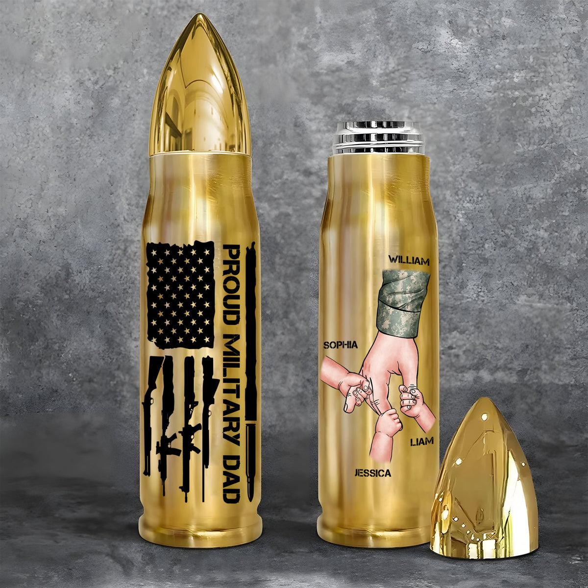 Personalized Gifts For Dad Bullet Tumbler 05hupu140524 American Fist Bump-Homacus