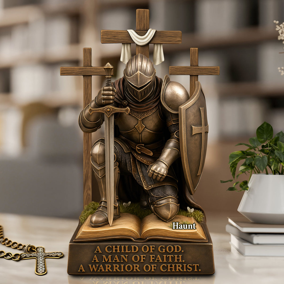 Knight Of Faith Acrylic Plaque – Personalized Christian Christmas Gifts 03HULU130525-Homacus