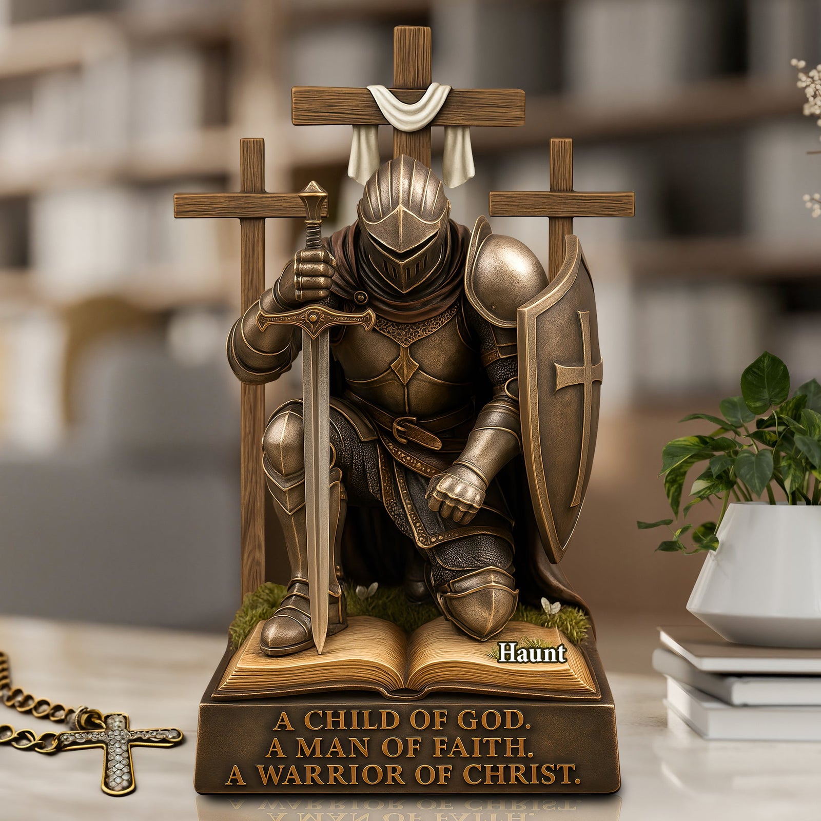 Knight Of Faith Acrylic Plaque – Personalized Christian Christmas Gifts 03HULU130525-Homacus