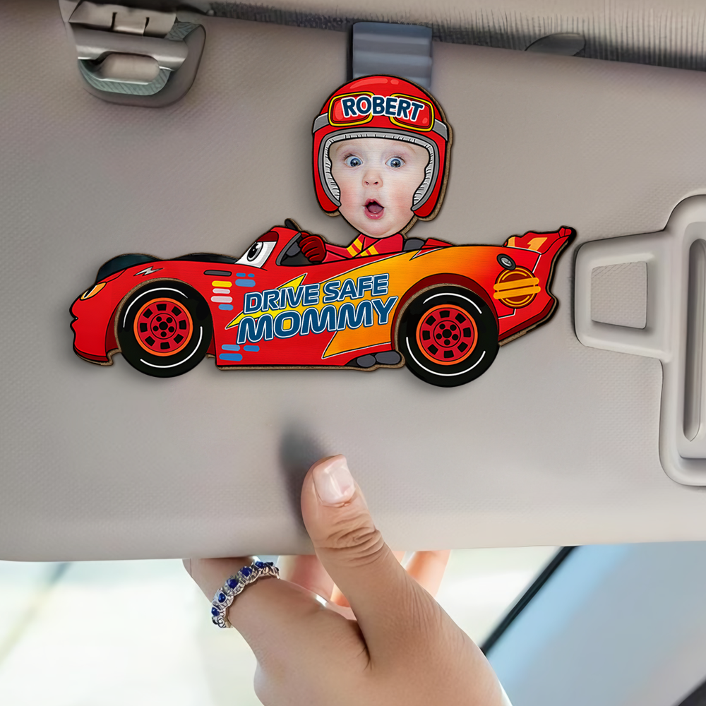 Funny Kid Car Visor Clip - Custom Face Photo Gifts 03KAPU180225-Homacus