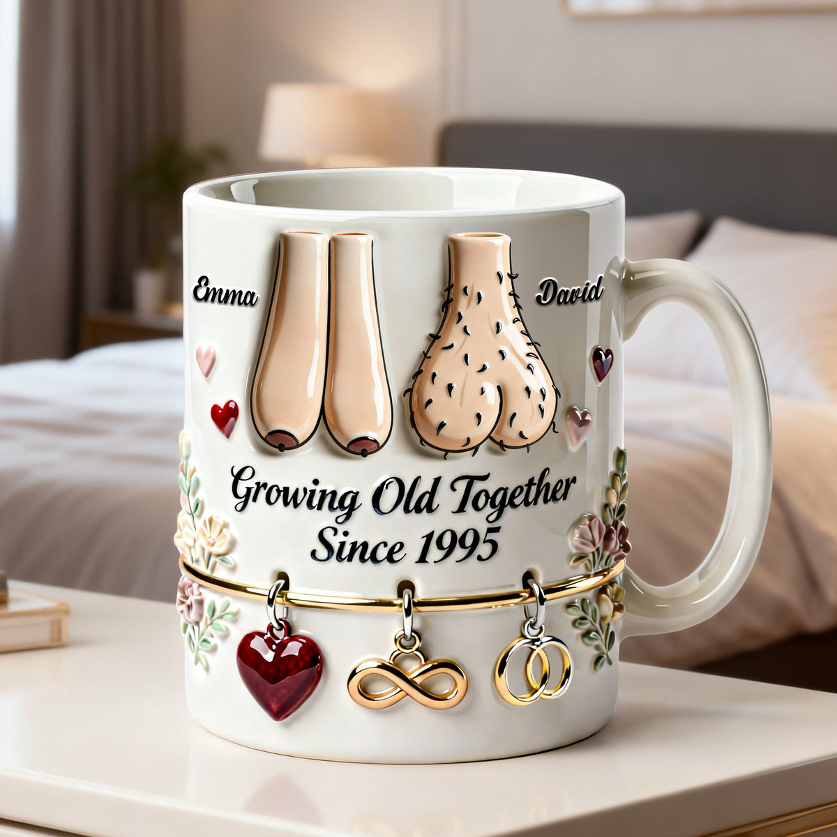 Growing Old Together Couples Coffee Mug - Personalized Gift For Couples 02NALU060126-Homacus