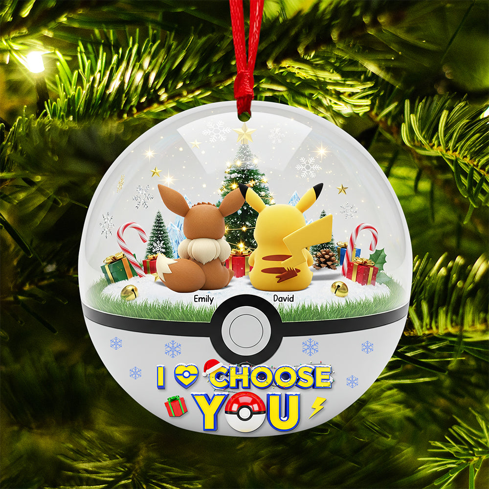 Cartoon Couple Christmas Ornament - Personalized Gifts For Couple 02ohqn090825-Homacus