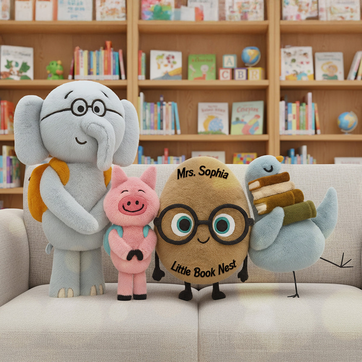 Cute Characters Pillow  - Personalized Gifts For Teachers 03namg111125