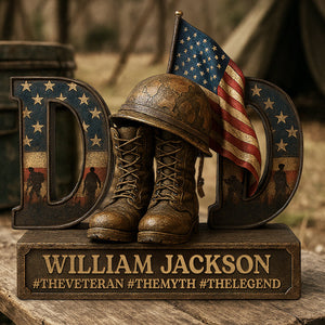 Veteran Dad Acrylic Plaque Personalized Gifts For Dad 02xqdt170425-Homacus
