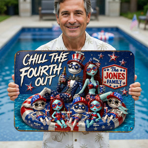 Fun Patriotic Family Pool Sign - Personalized Decor For Family's Pool 01QHQN030626-Homacus