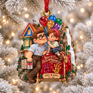 Flying House Couple Ornament - Personalized Gifts For Couple Christmas Ornament 05HADH160926-Homacus