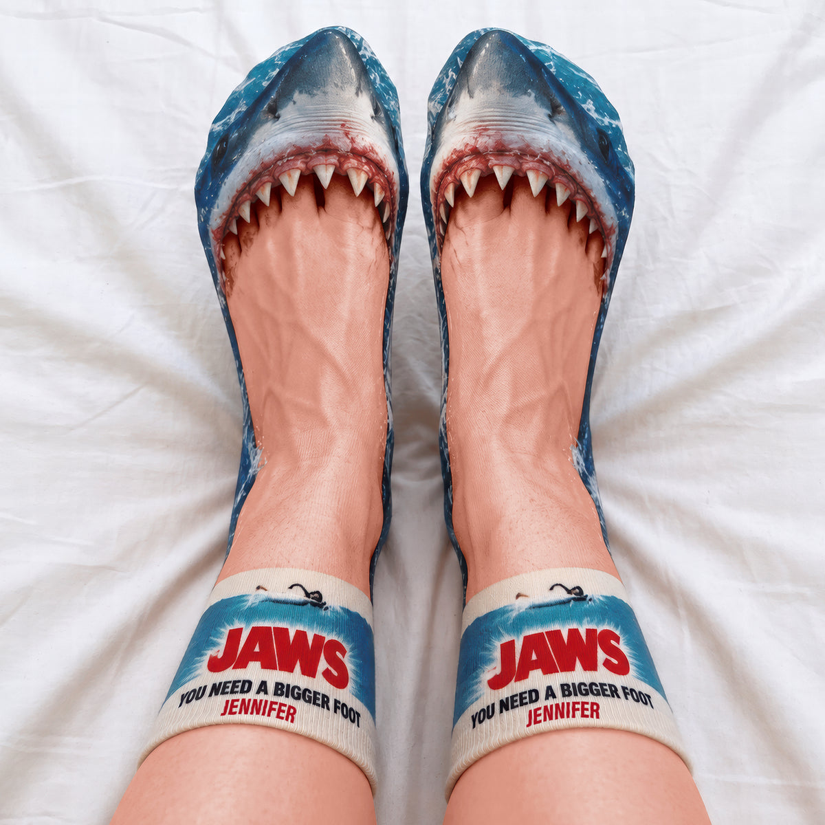 Fun Big Shark Bite Socks, Personalized Gifts 05qhqn170926-Homacus